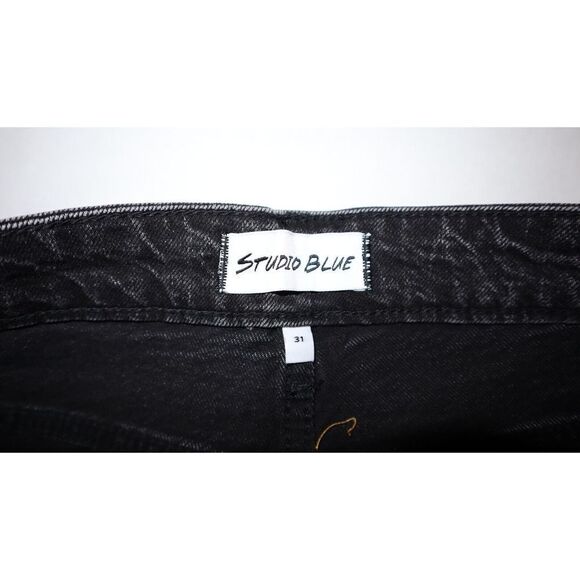 Studio Blue S38031LOT Women's Sz 31 Black Lotus Distressed Denim Jean Shorts - Picture 3 of 6
